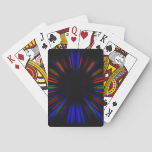 Baraja De Cartas Patrón de estallido azul y rojo