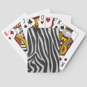 Baraja De Cartas Patrón de estampado de animal de cebra de moda cre