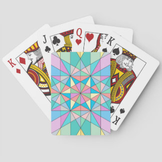 Baraja De Cartas Patrón de estrella de triángulo de mosaico pastel