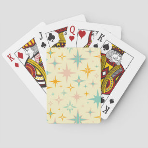 Baraja De Cartas Patrón de estrellas retro coloridas