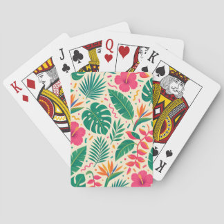 Baraja De Cartas Patrón de Fiesta Tropical