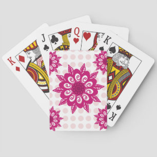 Baraja De Cartas Patrón de Flor de Caleidoscopio Abstracto Colorido