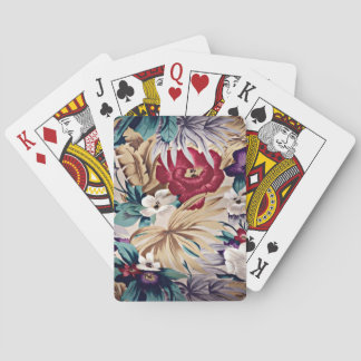 Baraja De Cartas Patrón de flor tropical en colores suaves
