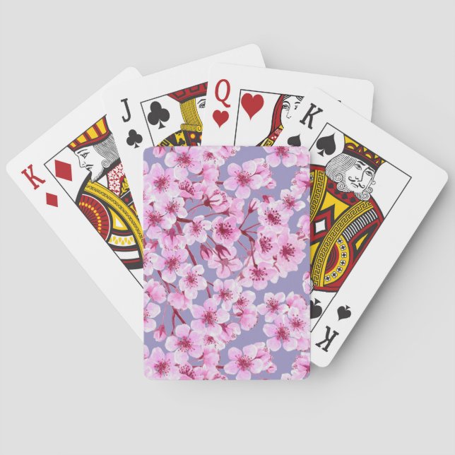 Baraja De Cartas Patrón de floración de cerezo (Reverso)