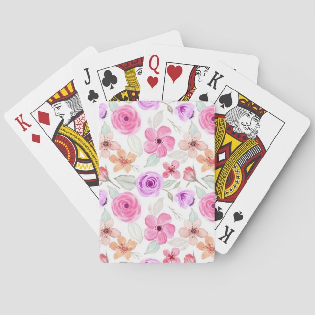 Baraja De Cartas Patrón de flores (Reverso)
