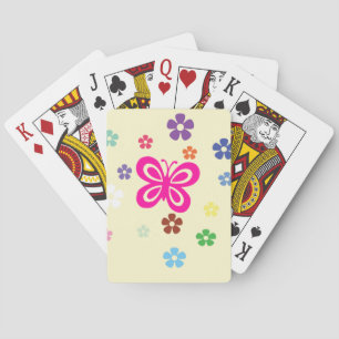 Baraja De Cartas Patrón de flores coloridas