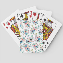 Baraja De Cartas Patrón de flores primaverales coloridas
