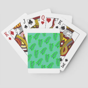 Baraja De Cartas Patrón de follaje esponjoso