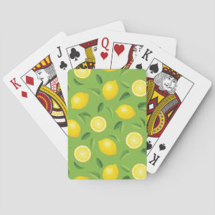 Baraja De Cartas Patrón de fondo Lemons