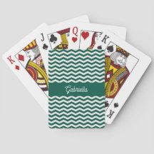 Patrón de franja en zig zag de Chevron Verde Teal