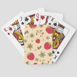 Baraja De Cartas Patrón de fresa