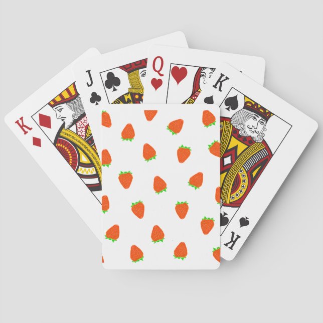 Baraja De Cartas patrón de fresa (Reverso)