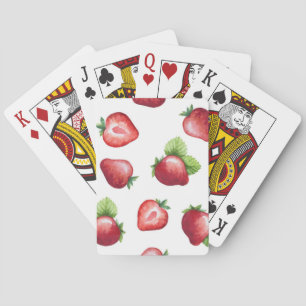 Baraja De Cartas Patrón de fresa