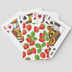 Baraja De Cartas Patrón de fresa