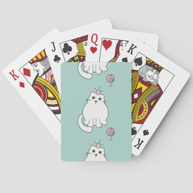 Baraja De Cartas Patrón de gato (Reverso)