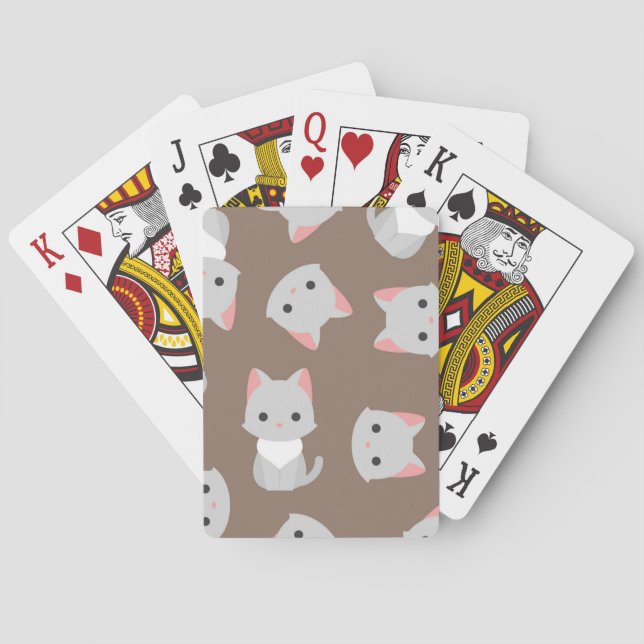 Baraja De Cartas Patrón de gato (Reverso)