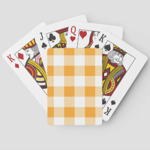 Baraja De Cartas Patrón de Gingham amarillo