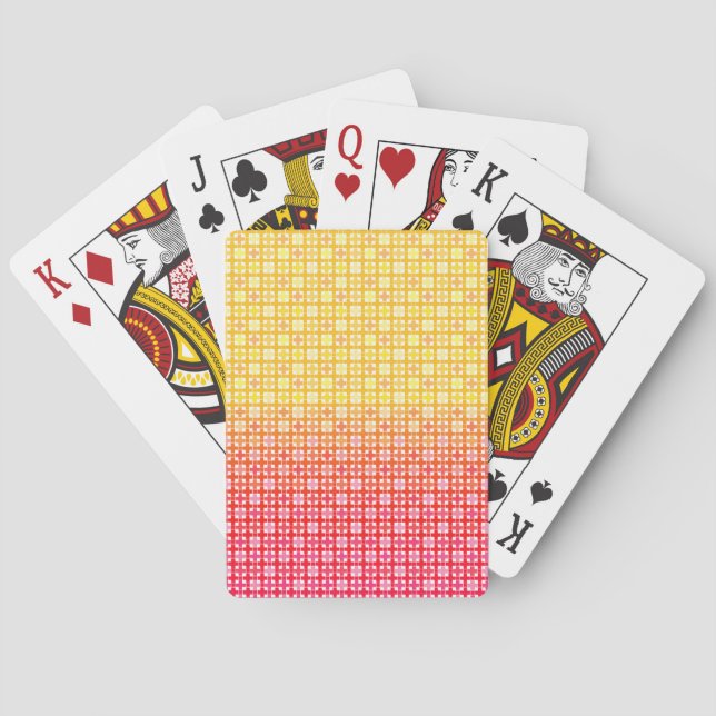 Baraja De Cartas Patrón de gradiente rojo amarillo (Reverso)