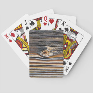 Baraja De Cartas Patrón de grano de madera