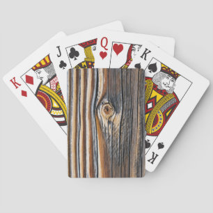 Baraja De Cartas Patrón de grano de madera