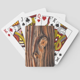 Baraja De Cartas Patrón de grano de madera