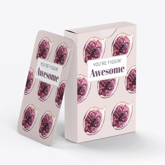 Baraja De Cartas Patrón de higo morado moderno y estás peleando. In (Subido por el creador)