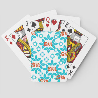 Baraja De Cartas Patrón de hoja de color retro