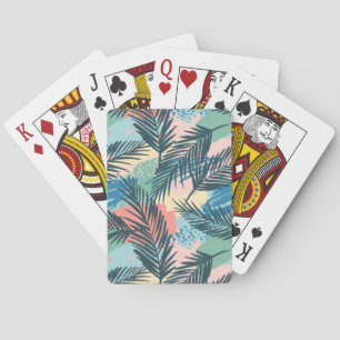 Baraja De Cartas Patrón de hoja tropical pastoral