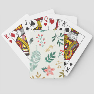 Baraja De Cartas Patrón de hojas