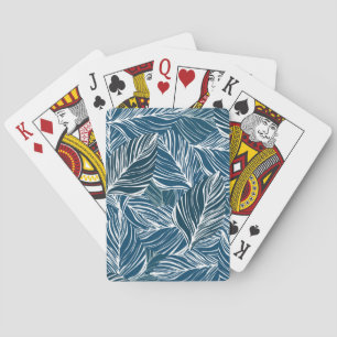 Baraja De Cartas Patrón de hojas azules: Papel de escritorio vintag