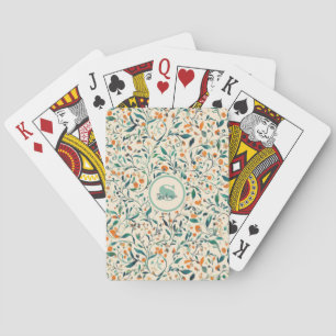 Baraja De Cartas Patrón de hojas de paisley coloridas de inspiració