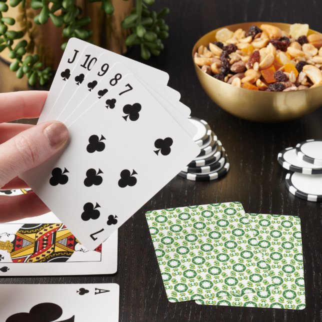 Baraja De Cartas Patrón De Hojas, Patrón De Hojas, Hojas Verdes (In Situ)