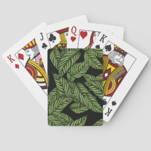 Baraja De Cartas Patrón de hojas tropicales