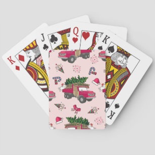 Baraja De Cartas Patrón de icono de Feliz Navidad - Estética de vac