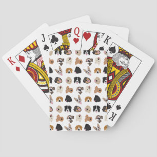 Baraja De Cartas Patrón de Ilustracion de cara de perro