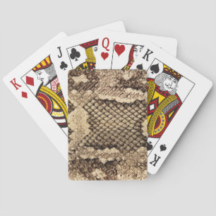 Baraja De Cartas Patrón de impresión animal de piel de serpiente ex