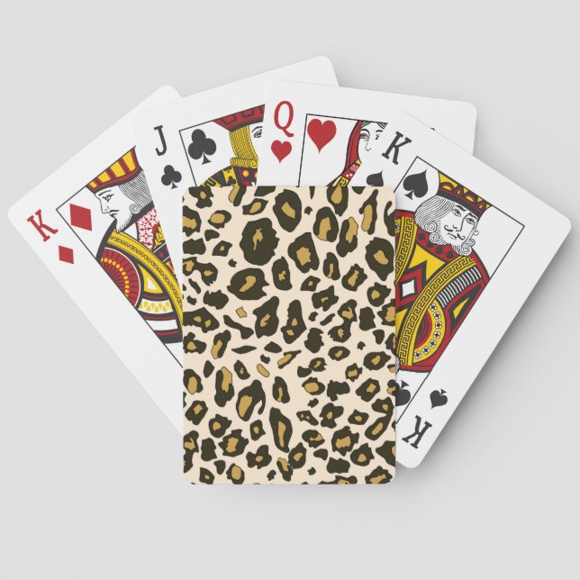 Baraja De Cartas Patrón de impresión de leopardo (Reverso)