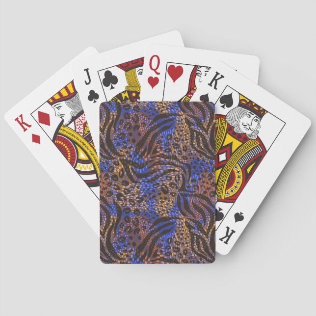 Baraja De Cartas Patrón de impresión lujoso Leopard y Zebra (Reverso)
