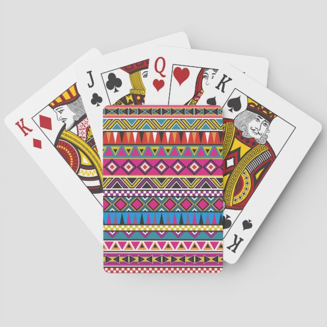 Baraja De Cartas Patrón de inspiración azteca (Reverso)