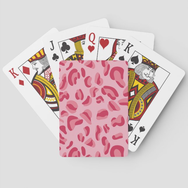 Baraja De Cartas Patrón de leopardo rosa (Reverso)