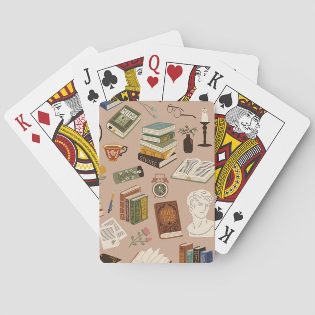 Baraja De Cartas Patrón de libro (Reverso)