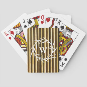 Baraja De Cartas Patrón de líneas verticales monográficas de bambú