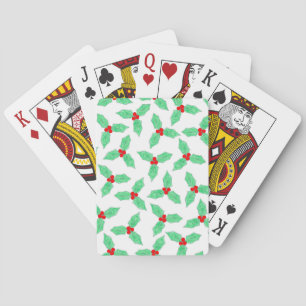 Baraja De Cartas Patrón de los navidades holly berries