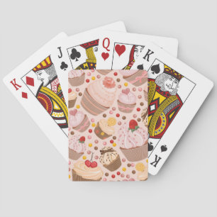 Baraja De Cartas Patrón de los quequitos de celebración