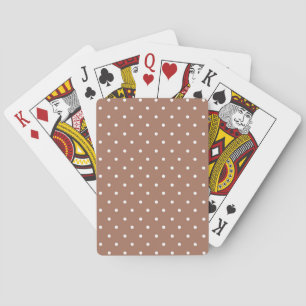 Baraja De Cartas Patrón de lunares blancos mostaza amarillo Mesa de