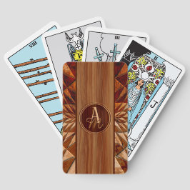 Baraja De Cartas Patrón de madera