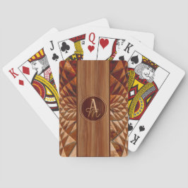 Baraja De Cartas Patrón de madera