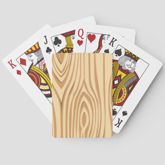 BARAJA DE CARTAS PATRÓN DE MADERA (Reverso)