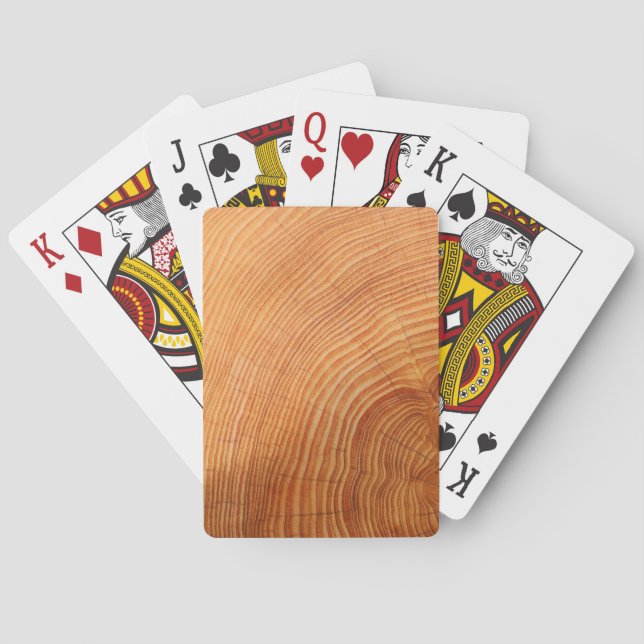 BARAJA DE CARTAS PATRÓN DE MADERA TALLADA (Reverso)