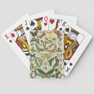 Baraja De Cartas Patrón de mariposas antiguas de mariposa